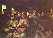 Honore Daumier Wagen dritter Klasse oil painting on canvas